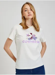 Converse STAR CHEVRON ABSTRACT FLOWERS TEE Dámske tričko, ružová, veľkosť L