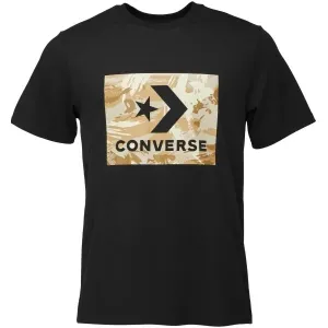 Converse STAR CHEVRON TEE Pánske tričko, čierna, veľkosť #9276010