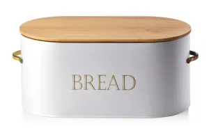 Kovový chlebník Cookini Sandy biely