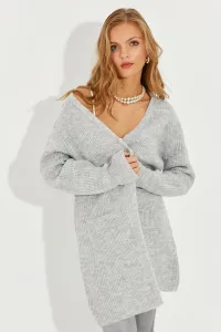 Cool & sexy dámske sivé vrecko dlhý sveter YV209