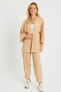 Cool & Sexy Women's Cress Kimono Suit Camel Q983 #9197866