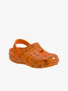 Oranžové chlapčenské vzorované papuče Coqui Big Frog #658681