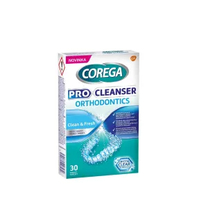 Corega Pro Cleanser Orthodontic Tabs čistiace tablety a roztoky 30 ks čistiacich tabliet unisex
