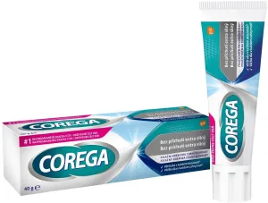 Corega Bez príchuti extra silný fixačný krém na zubné náhrady 40 g