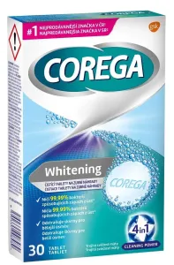 Corega Tabs Whitening čistiace tablety a roztoky 30 ks čistiacich tabliet unisex