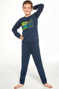 Chlapčenské pyžamo Cornette New York - bavlna Tmavomodrá 134-140