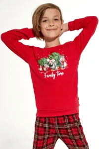 Chlapčenské pyžamo Cornette 137 Young Boy - Family Time Červená 134-140