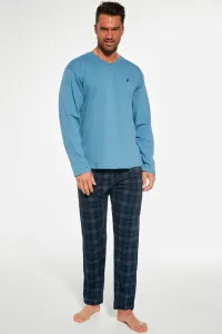 Pánske pyžamo Cornette Derby - bavlna Modro-sivá 5XL