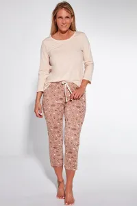Dámske pyžamo Cornette Paula - bavlna Béžová XL