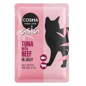 Výhodné balenie Cosma Thai/Asia kapsičky 24 x 100 g - tuniak a hovädzie