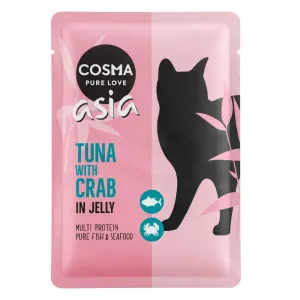 Výhodné balenie Cosma Thai/Asia kapsičky 24 x 100 g - tuniak s krabim mäsom
