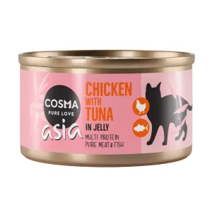 Cosma Thai/Asia kapsičky / konzervy - 20 % zľava - Asia v želé kuracie s tuniakom 6 x 85 g