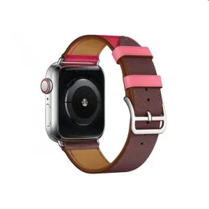 Remienok z teľacej kože (krátky) COTEetCI pre Apple Watch 38/40/41mm, fialovo/ružový