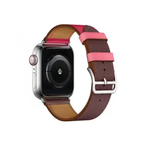 Remienok z teľacej kože (krátky) COTEetCI pre Apple Watch 42/44/45m, fialovo/ružov