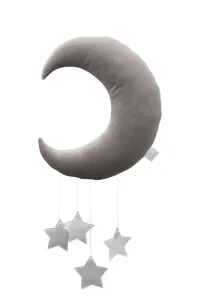 Závesná dekorácia mesiačik Shiny - Grey #4043390