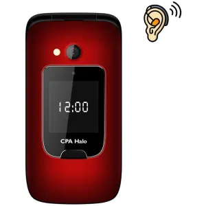 Tlačidlový telefón CPA Halo 15, véčko, červená