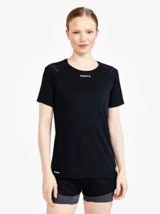 Craft PRO Hypervent SS Women's Tee Black/Roxo M Bežecké tričko s krátkym rukávom