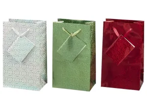 crelando® Darčekové tašky (strieborná/zelená/červená, 3 kusy)