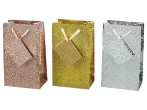 crelando® Darčekové tašky (strieborná/zlatá/ružová, 3 kusy)