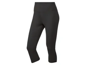 CRIVIT Dámske funkčné capri nohavice (S (36/38), čierna) #4002265