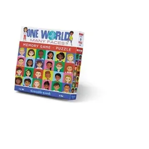 Puzzle a pamäťová hra – Tváre sveta (48 ks)