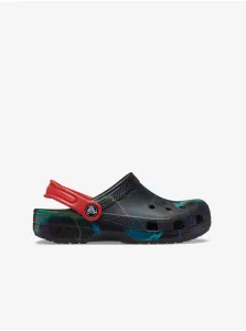 Čierne chlapčenské vzorované papuče Crocs #1070838