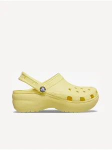 Žlté dámske papuče na platforme Crocs Classic Platfrorm #689833