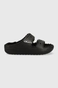 Šľapky Crocs Classic Cozzzy Sandal 207446.060-BLK.BLK, čierna farba, 207446