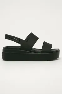 Sandále Crocs KLYN.LOW.WEDGE.W.206453-BLACK/BLAC, dámske, čierna farba,