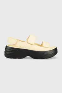 Sandále Crocs Skyline Slide dámske, béžová farba, na platforme, 208183