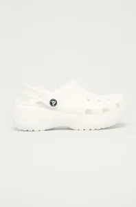 Šľapky Crocs Classic Platform Clog dámske, biela farba, 207989
