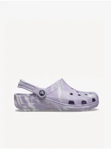 Svetlofialové dámske vzorované papuče Crocs Classic #213786