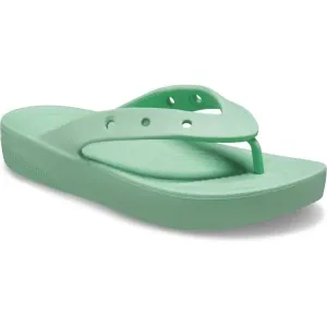 Crocs CLASSIC PLATFORM FLIP W Dámske žabky, svetlo zelená, veľkosť 39/40