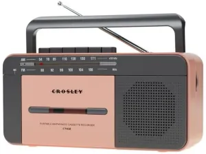Rádio Crosley Cassette Player, růžovo šedý