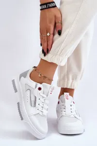 Dámske Cross Jeans nízke biele sneakersy - 38