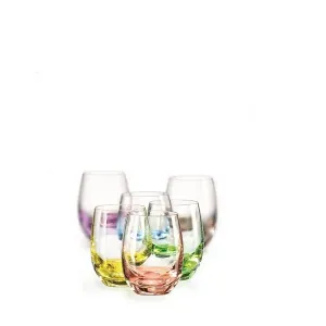 Crystalex Farebné poháre Club Rainbow 60 ml, 6 ks #6713105