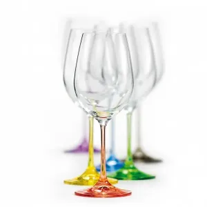 Crystalex Poháre na víno VIOLA Rainbow 350 ml, 6 ks #4129796
