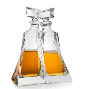 Crystalite Bohemia Sklenená fľaša na whisky LOVERS 2 x 0,5 l
