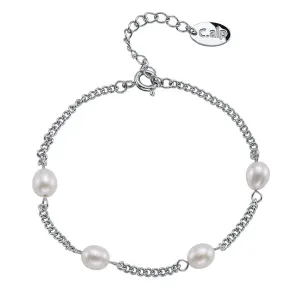 CRYSTalp Elegantný oceľový náramok s perlami Tide Pearl 22243.E #9131763