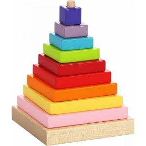 CUBIKA - 13357 Farebná pyramída - drevená skladačka 9 dielov