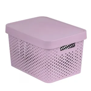CURVER Úložný box s vekom plastový 17L - ružový