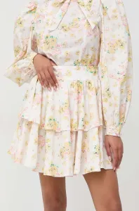 Bavlnená sukňa Custommade Robyn biela farba, mini, áčkový strih