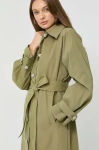 Kabát Custommade dámsky, zelená farba, prechodný, #7354304
