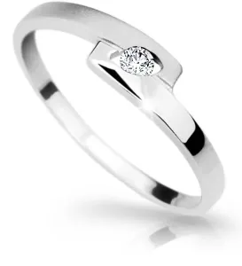 Cutie Diamonds Elegantný prsteň z bieleho zlata s briliantom DZ6725-1284-00-X-2 50 mm