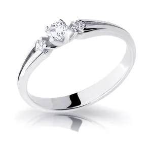 Cutie Diamonds Elegantný zásnubný prsteň z bieleho zlata s diamantmi DZ6866-2105-00-X-2 61 mm