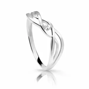 Cutie Diamonds Jemný prsteň z bieleho zlata s briliantom DZ6712-1843-00-X-2 51 mm