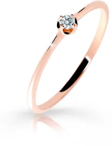 Cutie Diamonds Jemný prsteň z ružového zlata s briliantom DZ6729-2931-00-X-4 56 mm
