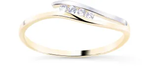 Cutie Diamonds Krásny bicolor prsteň zo zlata s briliantmi DZ8026-00-X-1 61 mm