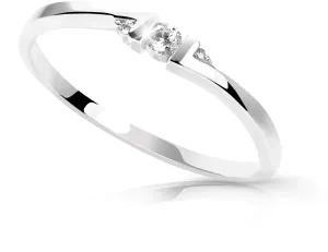Cutie Diamonds Minimalistický prsteň z bieleho zlata s briliantmi DZ6714-3053-00-X-2 48 mm