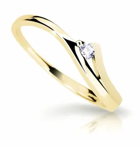 Cutie Diamonds Pôvabný prsteň zo žltého zlata s briliantom DZ6818-1718-00-X-1 55 mm